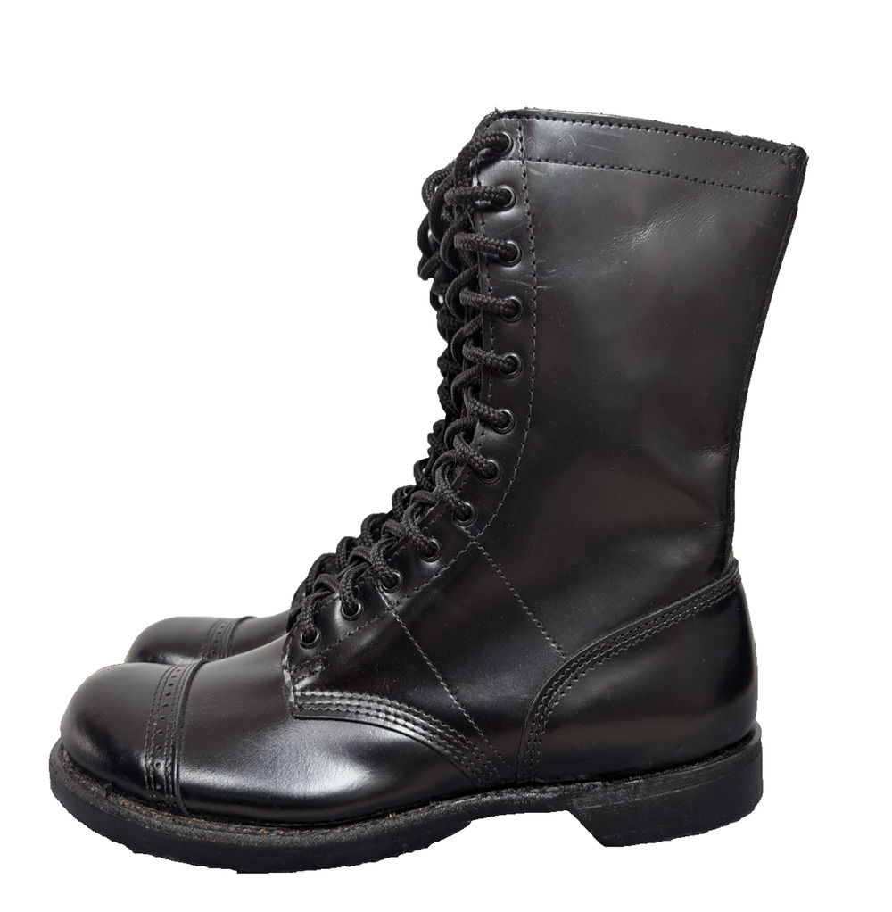 Corcoran Leather Jump Boots Mens 10.5 Black Polished Combat Military Classic USA